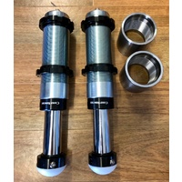 Hydraulic bumpstops with mounting cans
